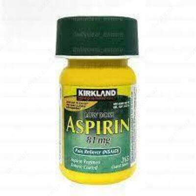Kirkland Signature Low Dose 81mg Aspirin NSAID Pain Reliever- Аспирин (365табл.) -